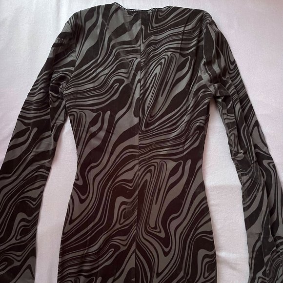 Caught Up Mesh Mini Dress - Picture 4 of 4